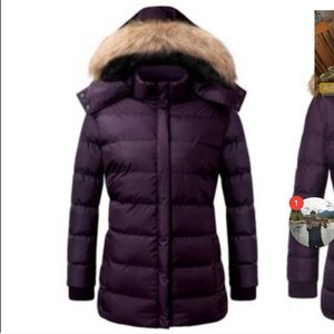 U2 Wear Me Out Water Resistant Puffer Coat Maroon Size XL